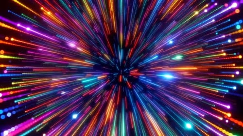 Arrière-plan abstrait vibrant Hyperdrive Warp Speed
