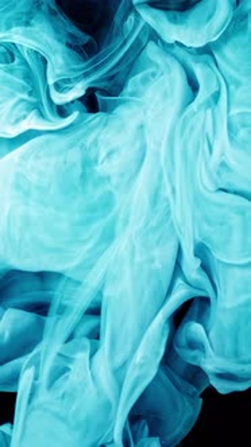 Blue Ink Dispersion in Liquid