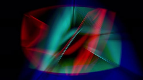 Colorful Abstraction Creating Vibrant Shapes on Black Background