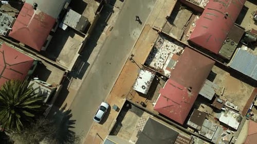 Aerial View of Residential Street in Cape Town