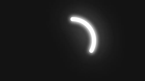 Glowing white color circle loading animation . Circle processing .