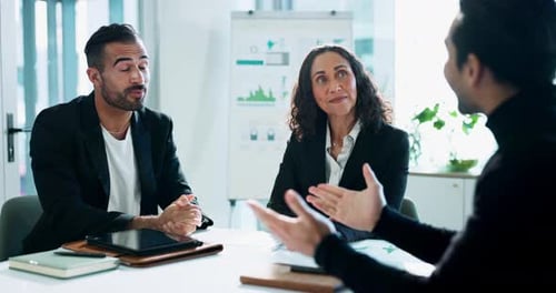 Business Meeting With Diverse Team in Modern Office