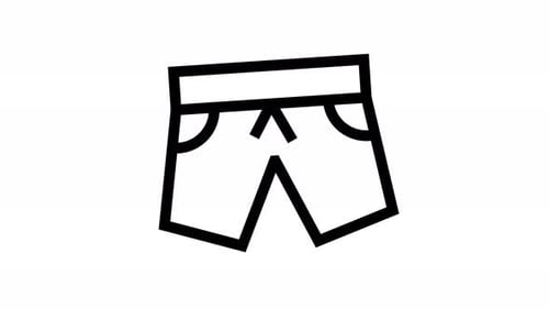 Flat Design Animated Shorts Clothing Icon