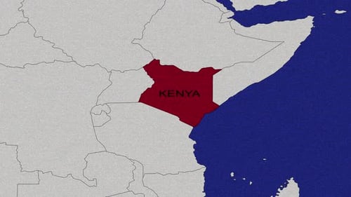 Animated Country Map Highlight with Text Reveal