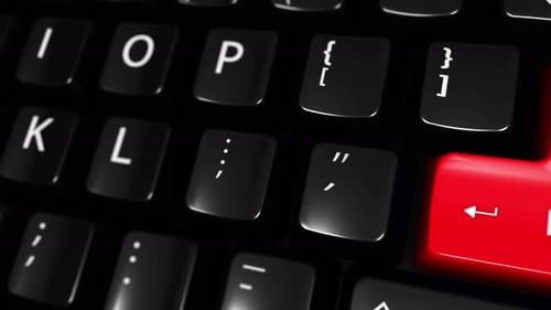 Hameçonnage en mouvement sur le bouton du clavier