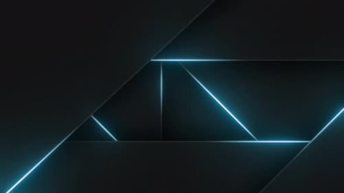 4k Blue Neon Light Pattern Loop
