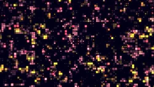 Seamless yellow red halftone motion background