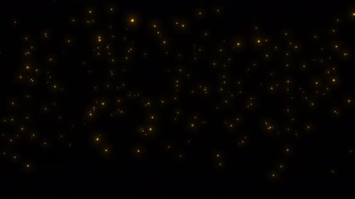 Golden Particles Rising Abstract Loop Background