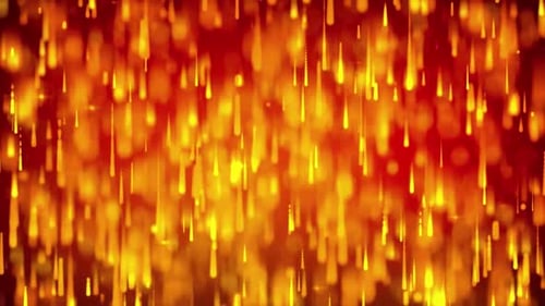 Yellow Particles Falling Animated Background Video