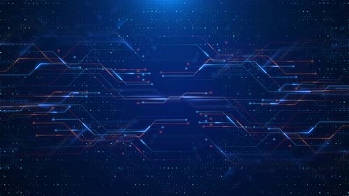 Abstract computer technology blue diagram Data information artificial intelligence background futuri