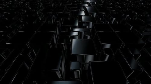 Luxury Background with Motion over Black Shapes, 3D Render, Figures, Exclusive, Reflection