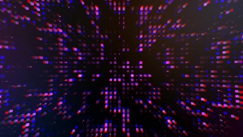 Pixeliges Hintergrundvideo mit Disco-Lichtern