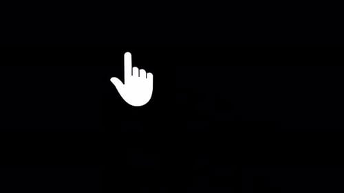 Minimalist Hand Cursor Clicking User Interface Animation