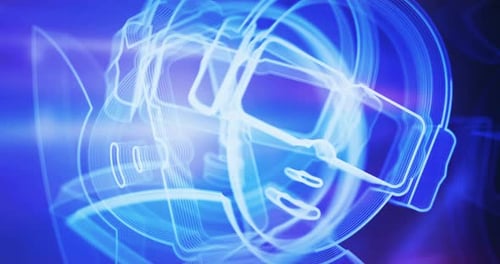 VR-Symbol-Rotationsschleifenkonzept für virtuelle Realität