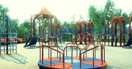 Colorful Playground Structures for Children to Explore and Enjoy Outdoors