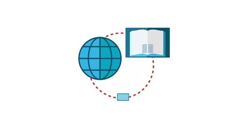 Global Online Education Connection Flat Design Animation