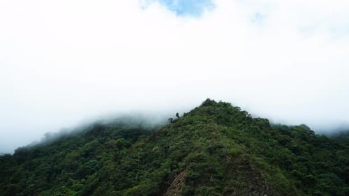 Timelapse Mountain with Fog Moving at Calima Valle del Cauca