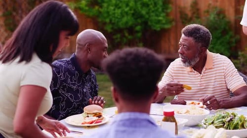 Family and Friends Gather for Backyard Barbecue