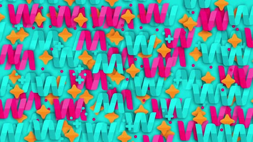 Confetti Color Icon Loop Background
