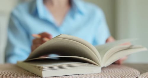 Close Up of Book Pages Turning