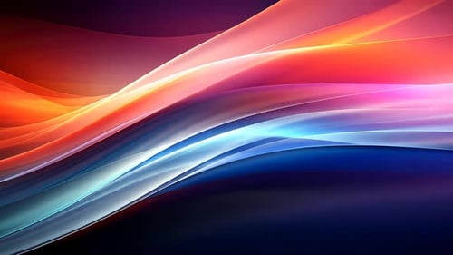 Abstract vibrant flowing ribbons