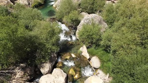 Aerial View Of River Rocks And Trees 2