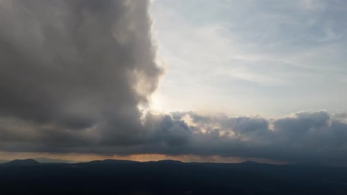Dramatic Sky with Passing Cloudfront and Storm on the Horizon