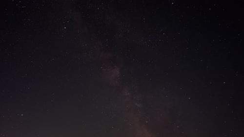 Night Starry Sky with Shining Stars and Milky Way
