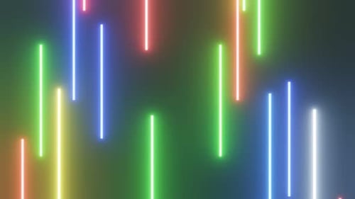 3D-Neonlicht, farbenfrohe Illustration, Rendern, 4K-Video