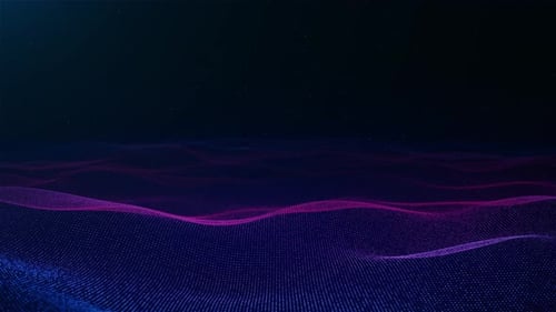 Abstract Digital Particle Wave Background Seamless Loop