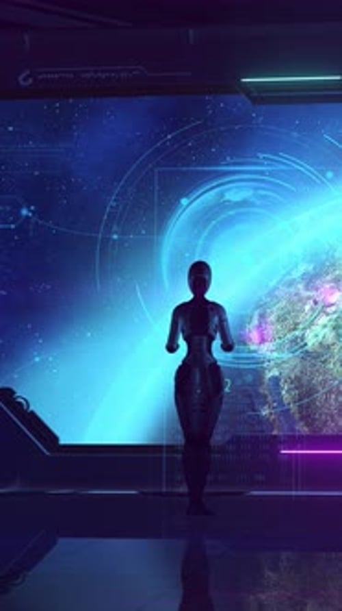 Sci Fi Story About a Robot Exploring the Earth 3D Render