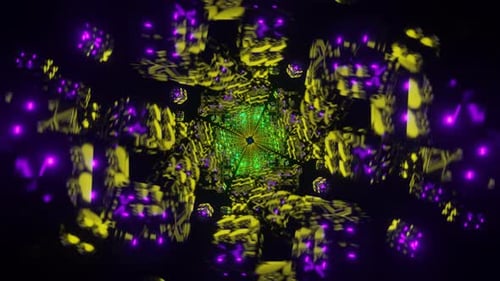 Patrón de orbe de disco metálico pulsante VJ Loop