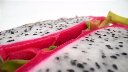 Close Up of Dragon Fruit Cut in Half