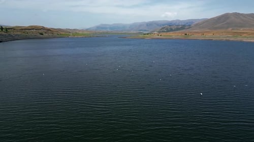 lake and mountains