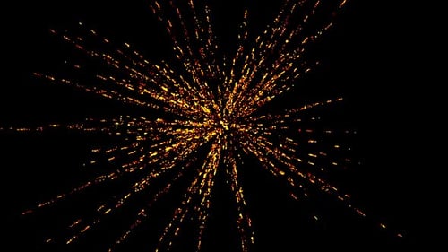 Explosion de particules scintillantes