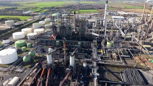 Aerial view of Humber Petrochemical Refinery, United Kingdom.