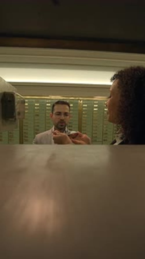 Dedicated Professional Media Stocker Actively Engaged and Performing Their Job at Work