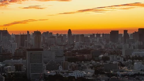 Time Lapse Tokyo Japan at sunrise
