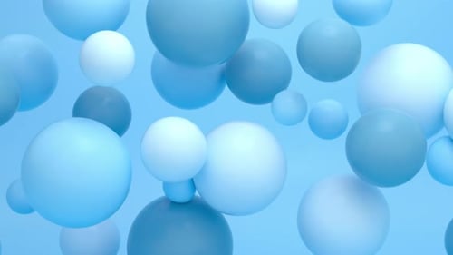 Bunte schwimmende Bälle 4k Loop-Animation