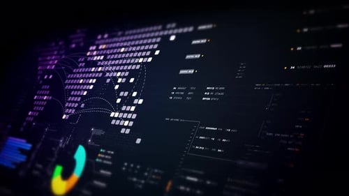 Digital Global Data Network Technology Infographic Display