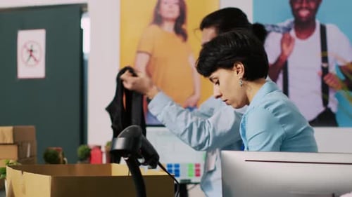 Store Employees Working at Online Orders