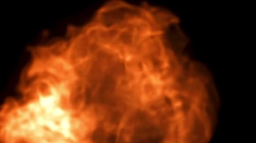 Fire and Flames on a Black Background Filmed on a Highspeed Camera at 1000 Fps