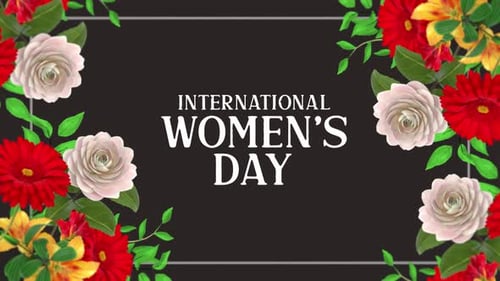 Elegant Floral Frame Growth Animation for Text Title