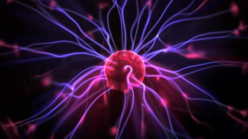 Plasma Ball with Electric Arcs and Glows