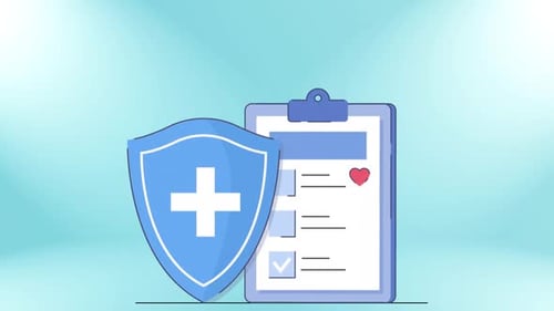 Health Checklist and Medical Shield Animation