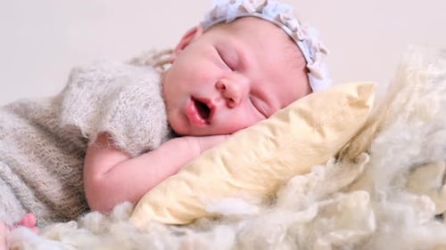 Cute Newborn Baby Sleeping