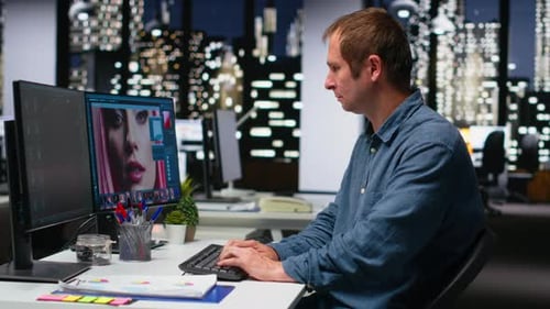 Media Editor Using AI Program Turning Text Prompt Into Photos