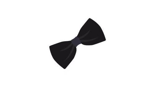 Flat Design Bow Tie Reveal Animation