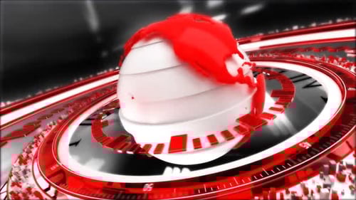 Digital Globe News Broadcast Intro With Spinning Rings