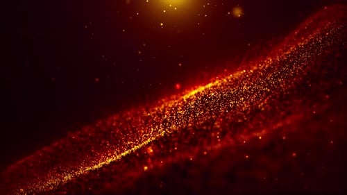 Golden Particle Wave Flow Background Loop V2